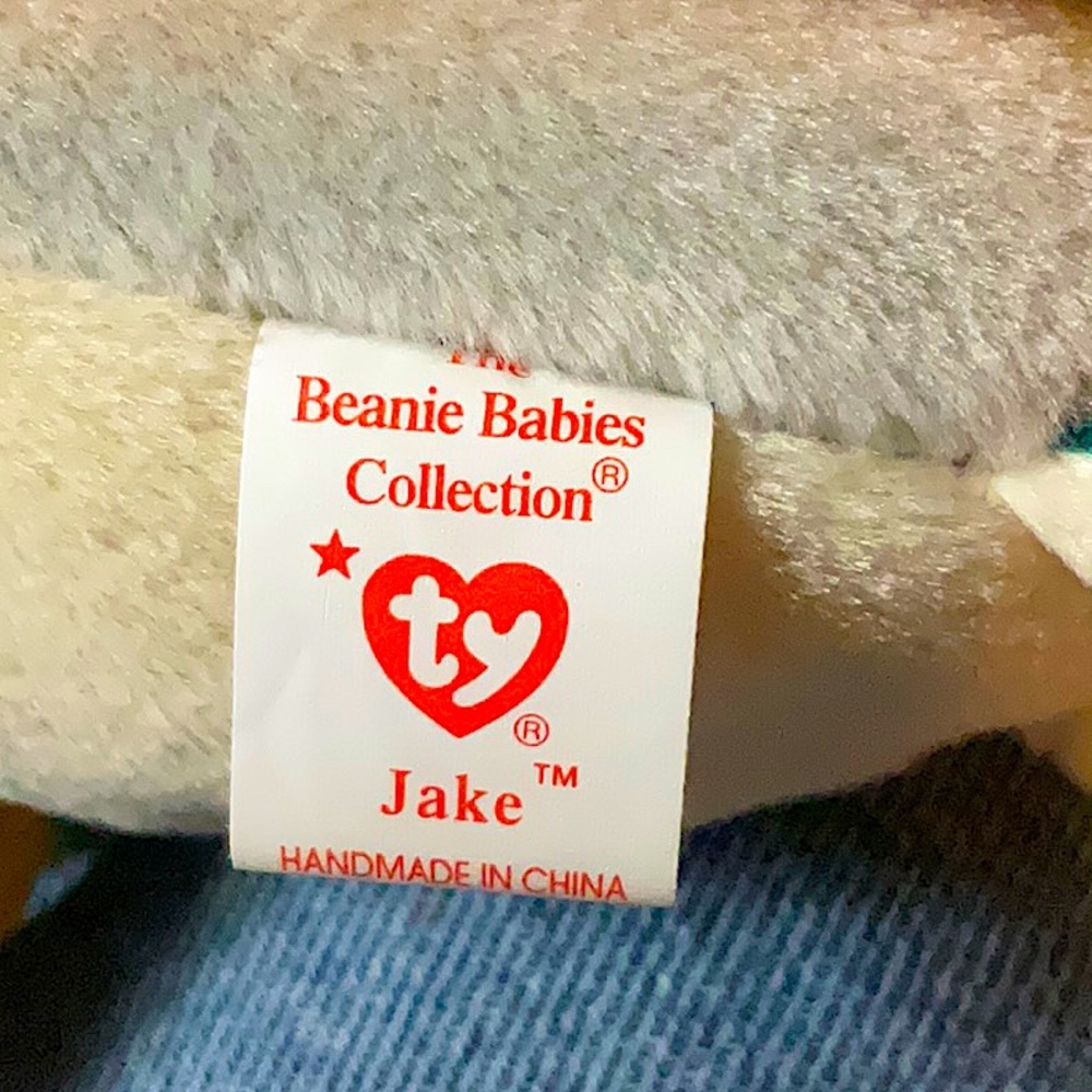Retired 1997 “Jake” The Drake Duck Beanie Baby. Tush Tag Error:1998 Born 1997 - Picture 7 of 8